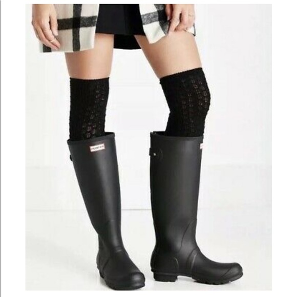 Hunter Shoes - HUNTER Original Tall Matte Black Rain Boots 6